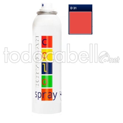 Kryolan Color Spray Fantasía D31 150ml Vermillon