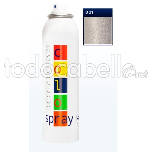 Kryolan Spray Glitter. Spray purpurina plata para el cabello 150ml