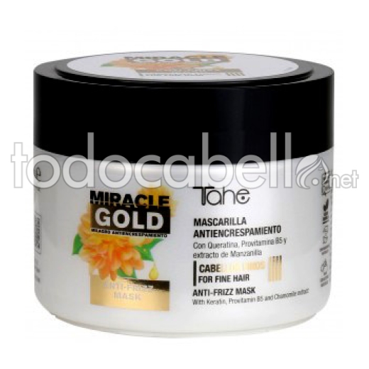 Tahe Miracle Gold Mascarilla Anti-encrespamiento cabellos finos 300ml