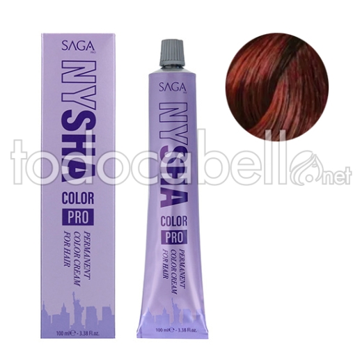 Saga Nysha Color Pro 100 Ml Color 6.66 Rubio Oscuro Rojo Intenso