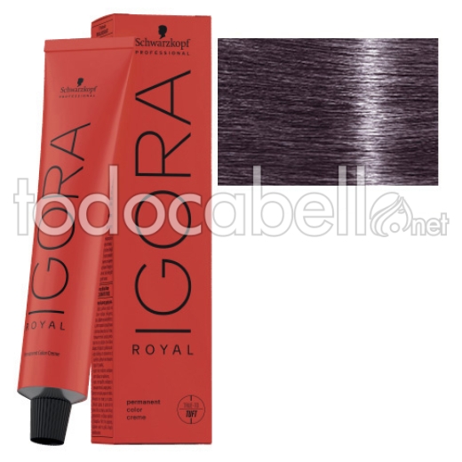 Schwarzkopf Tinte Igora Royal 6-29 Rubio Oscuro Humo Violeta 60g + Oxigenada en promoción