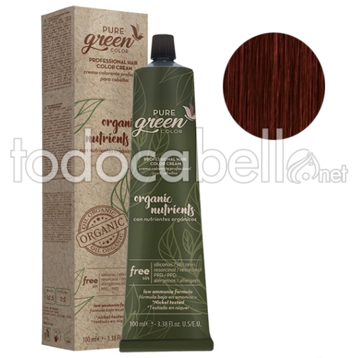Pure Green Tinte 100ml Color 5.66 Rojo Caoba