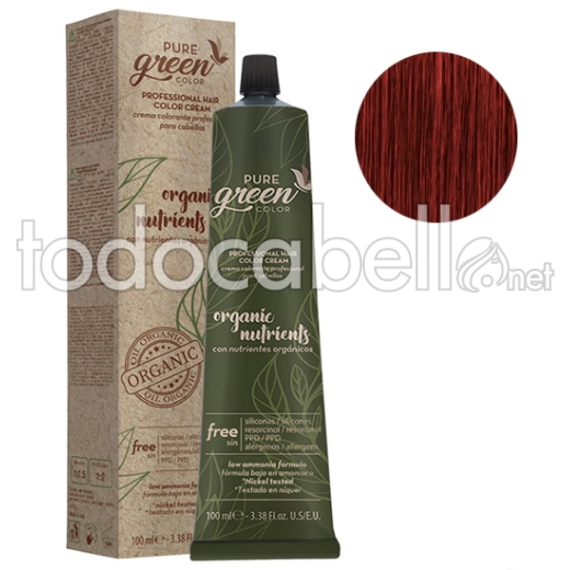 Pure Green Tinte 100ml Color 6.66 Rojo Rubi