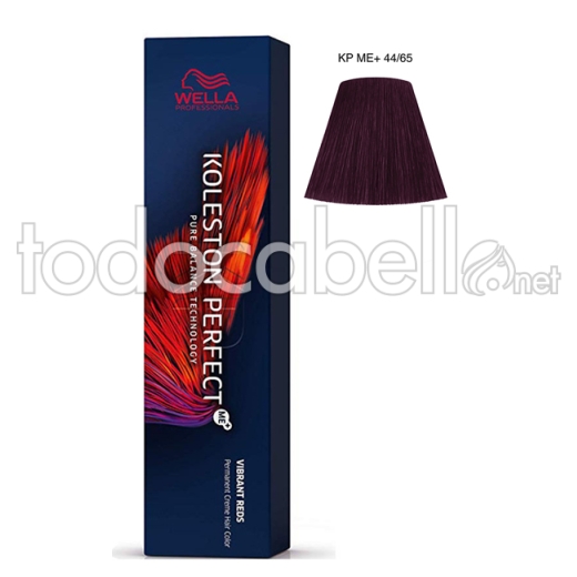 Wella Koleston Perfect Vibrant Reds 44/65 Castaño Medio Intenso Violeta Caoba 60ml + Oxigenada de regalo