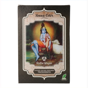 Radhe Shyam Henna En Polvo Castaño Oscuro Profundo Tratamiento 100g (2-bolsas)