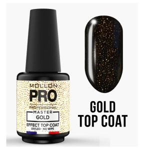 Mollon Pro Master Gold Effect Top Coat 12ml