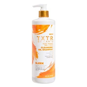 Cantu Txtr Sleek Cleansing Oil Champú 473 Ml (cabellos Teñidos+rizados)