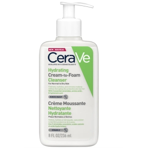 Cerave Hydrating Cream-to-foam Cleanser For Normal To Dry Skin 236ml