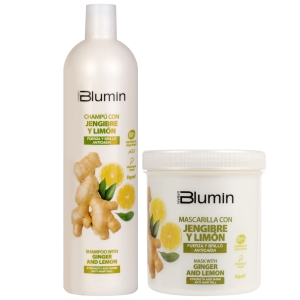 Blumin Pack Jengibre y limón Mascarilla 700ml + Champú 1000ml