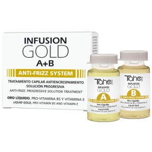 Tahe Infusion Gold A+B Anti-frizz System. Tratamiento Antiencrespado 2x10ml