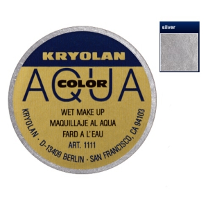 Kryolan Aquacolor 8ml Silver Maquillaje al agua y corporal