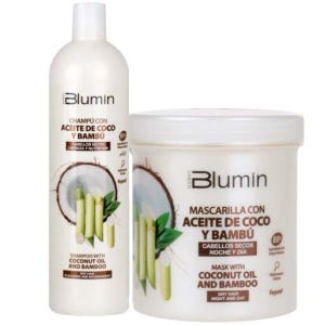 Blumin Pack Aceite de Coco y Bambú Mascarilla 700 ml + Champú 1000 ml