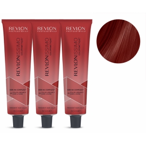 Revlon PACK 3 TINTES Revlonissimo Colorsmetique 55.60 C5 Rojo Oscuro Intenso 60ml.