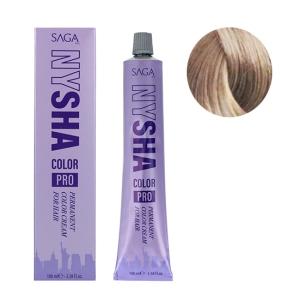Saga Nysha Color Pro 100 Ml Color 12.1 Superaclarante Rubio Ceniza Especial