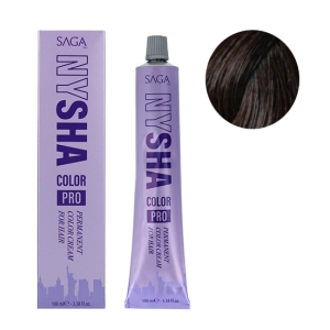 Saga Nysha Color Pro 100 Ml Color 4.88 Castaño Medio Marrón Intenso