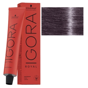 Schwarzkopf Tinte Igora Royal 6-29 Rubio Oscuro Humo Violeta 60g + Oxigenada en promoción