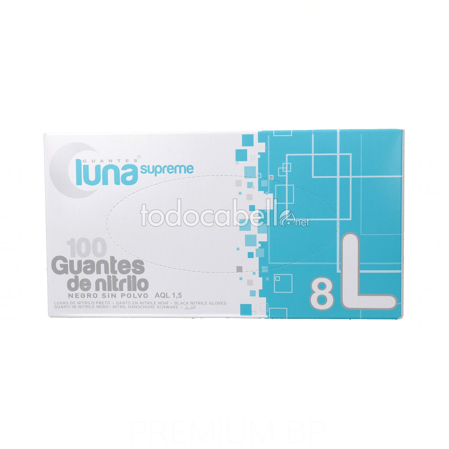 Guantes nitrilo Luna Azul 7 sin polvo - Talla M- Tienda online